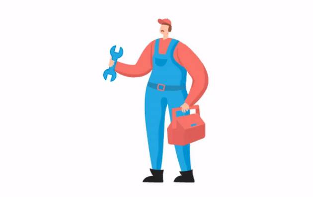 Cartoon image of a construction worker